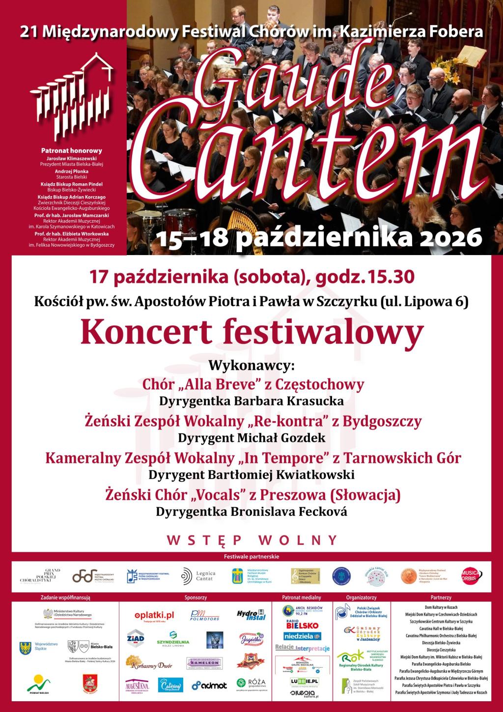 Afisze koncertów festiwalowych 2026